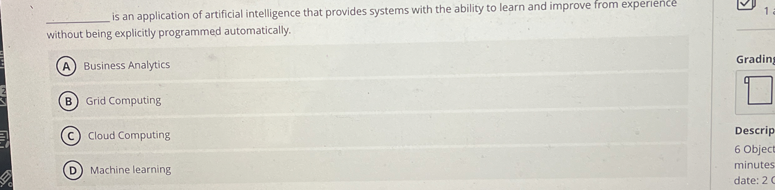 is an application of artificial intelligence that