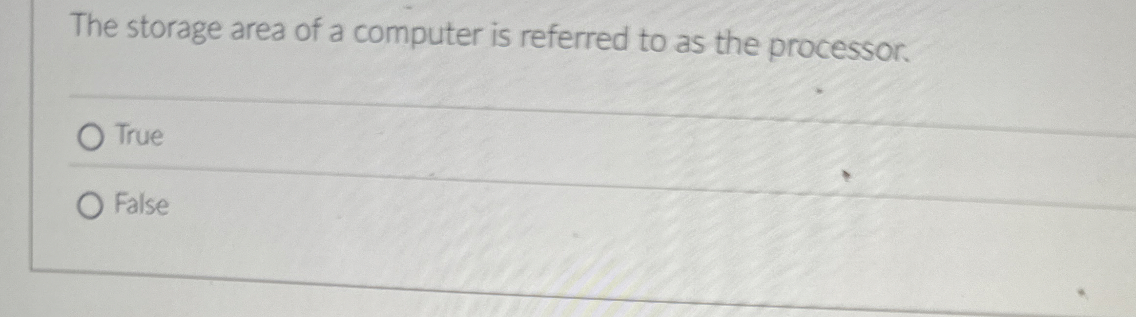 The storage area of a computer is referred to as