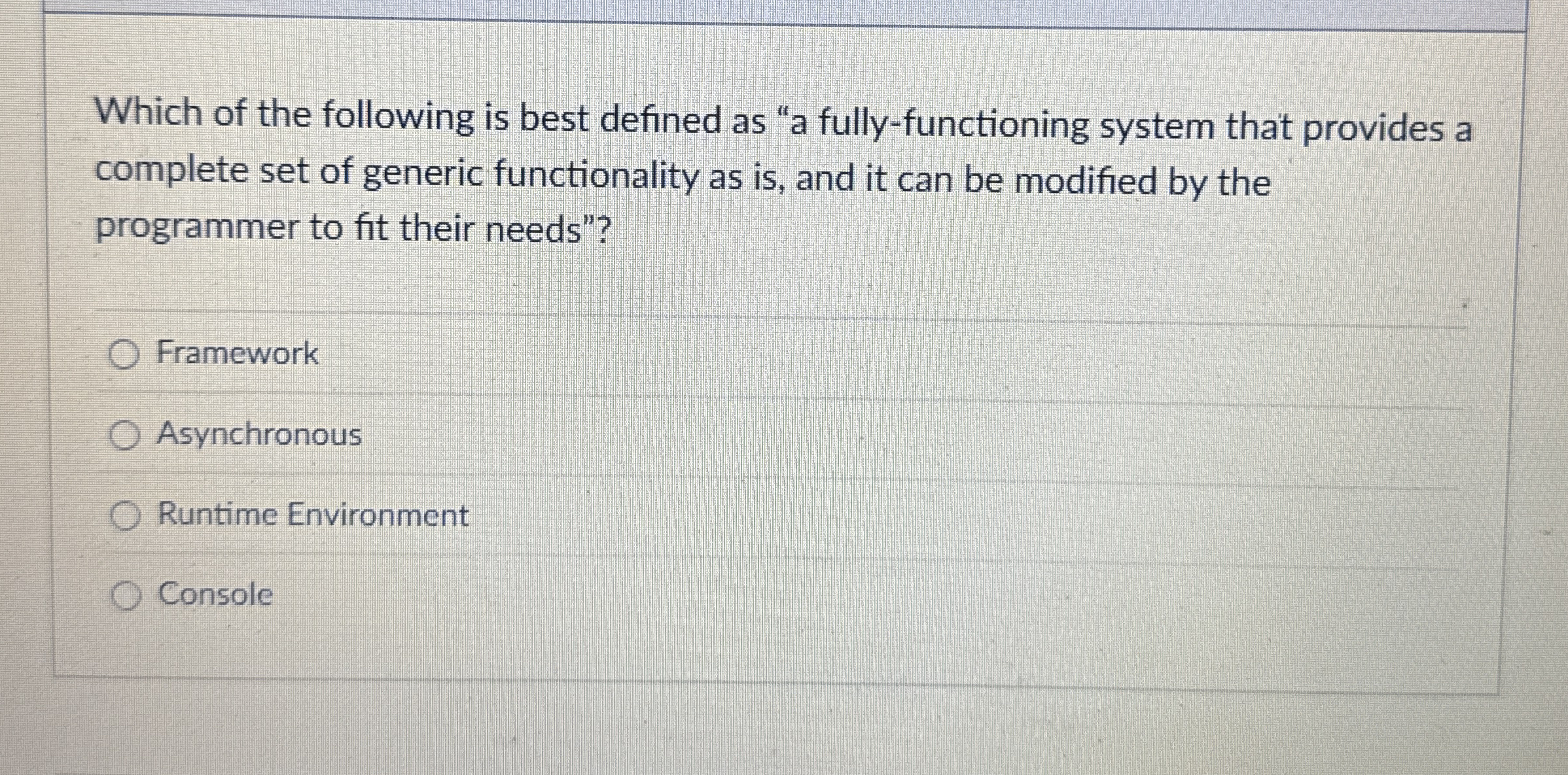 Which of the following is best defined as "a