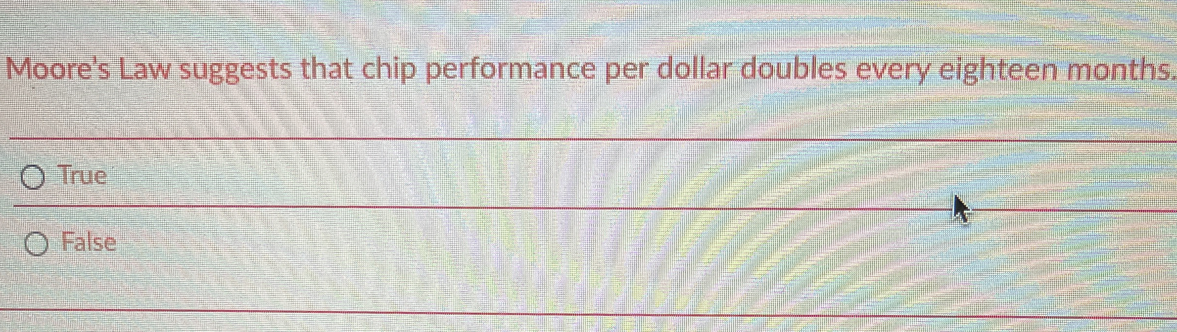 Moore's Law suggests that chip performance per