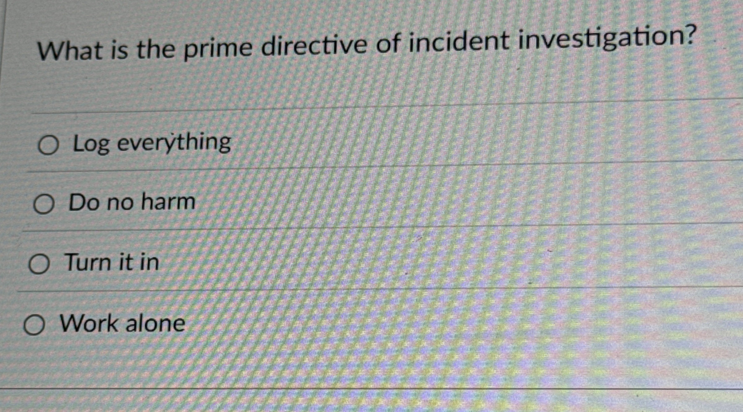 What is the prime directive of incident