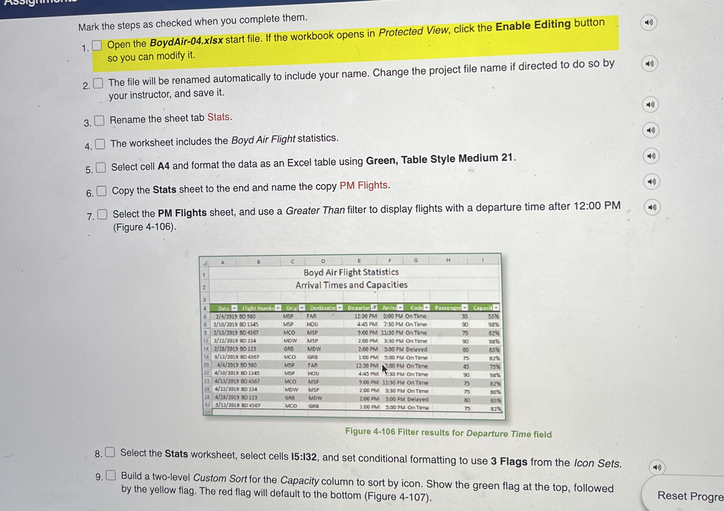 Mark the steps as checked when you complete them.