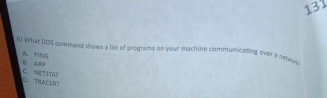 What DOS command shows a list of programs on your