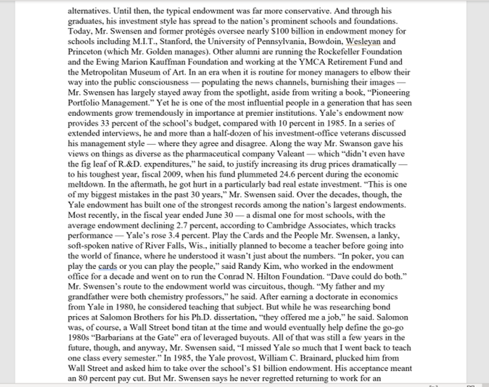 ITEM #1 LEARNING FROM THE HEADLINES True to the