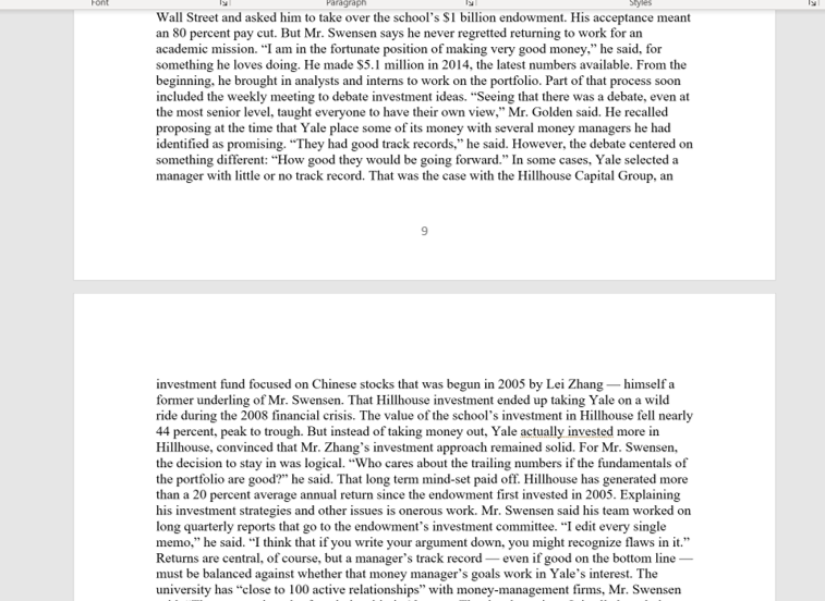 ITEM #1 LEARNING FROM THE HEADLINES True to the