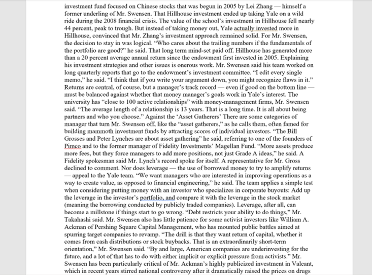 ITEM #1 LEARNING FROM THE HEADLINES True to the