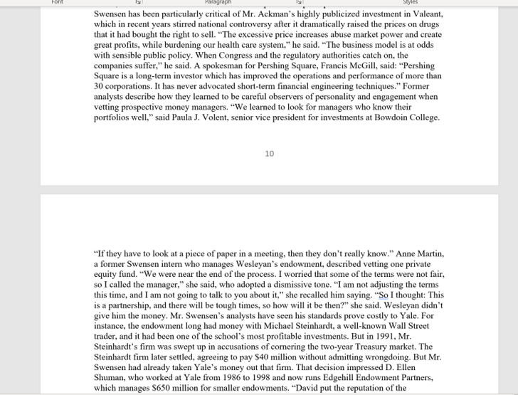 ITEM #1 LEARNING FROM THE HEADLINES True to the