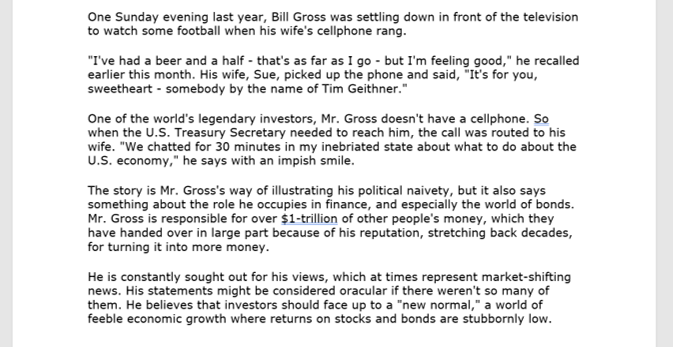 ITEM #1 LEARNING FROM THE HEADLINES True to the