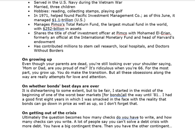 ITEM #1 LEARNING FROM THE HEADLINES True to the