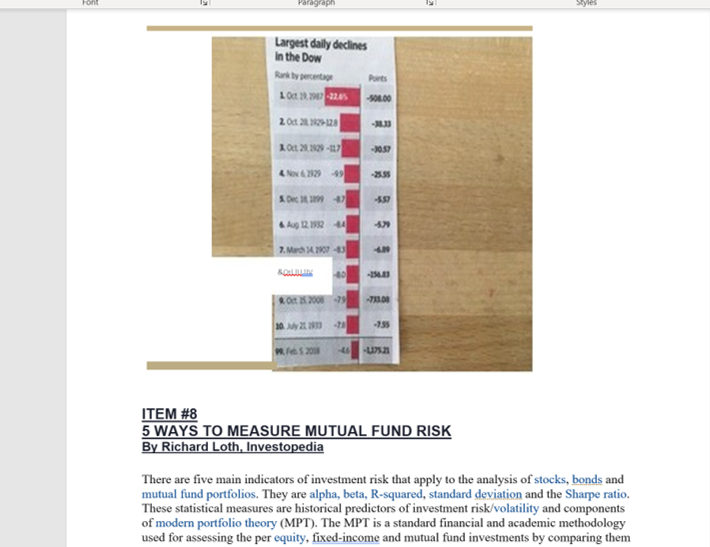 ITEM #1 LEARNING FROM THE HEADLINES True to the