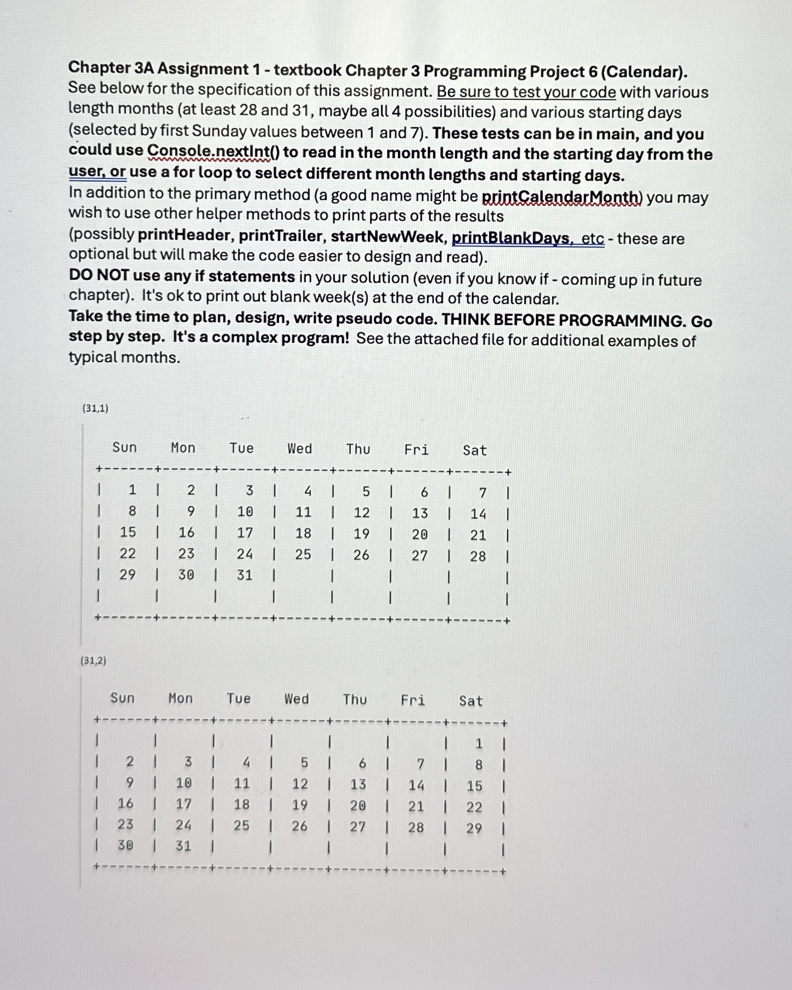 Chapter 3 A Assignment 1 - textbook Chapter 3