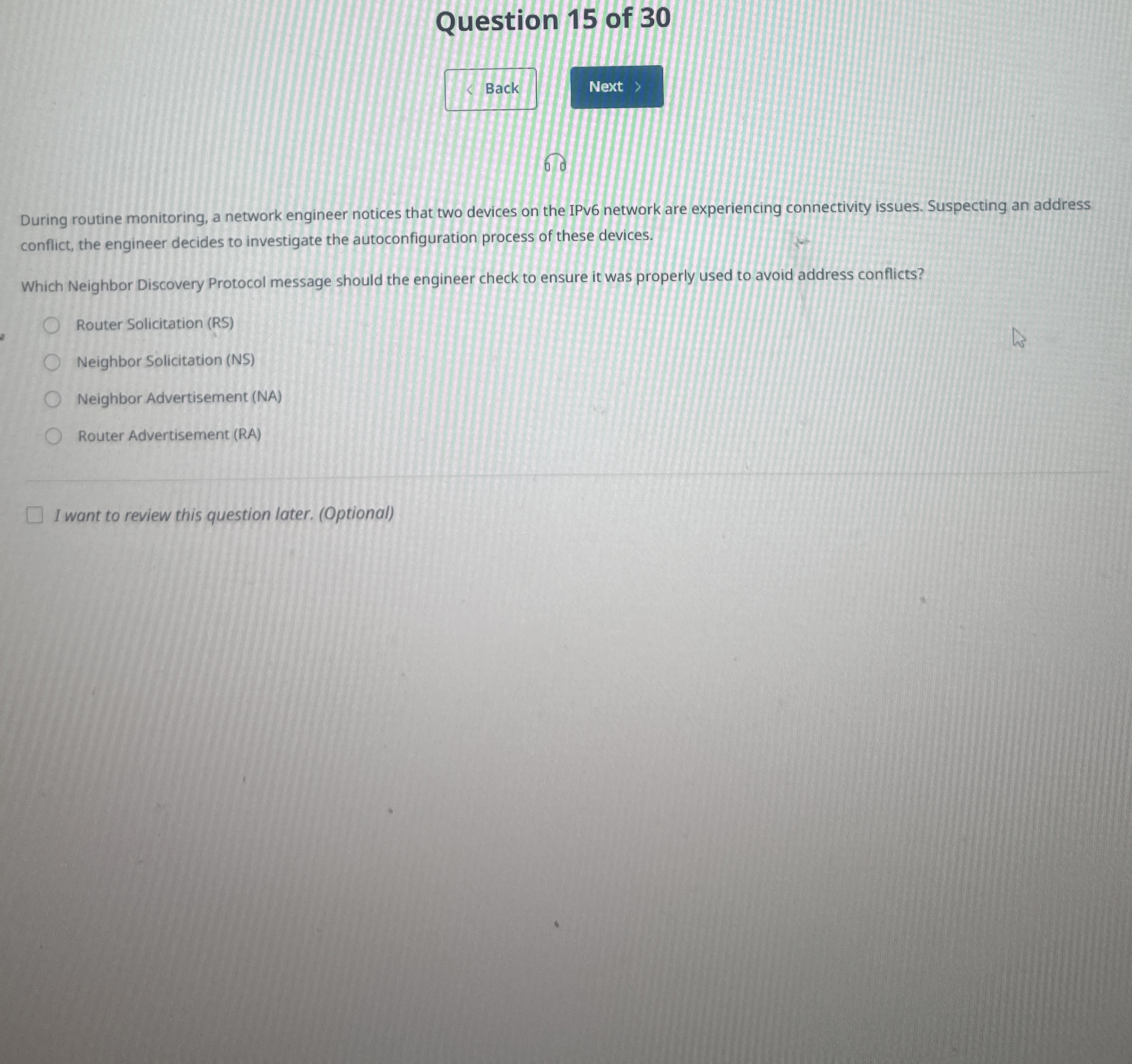 Question 1 5 of 3 0 Back 6 0 During routine