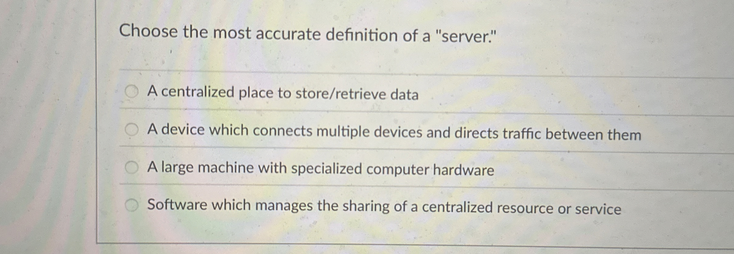 Choose the most accurate definition of a