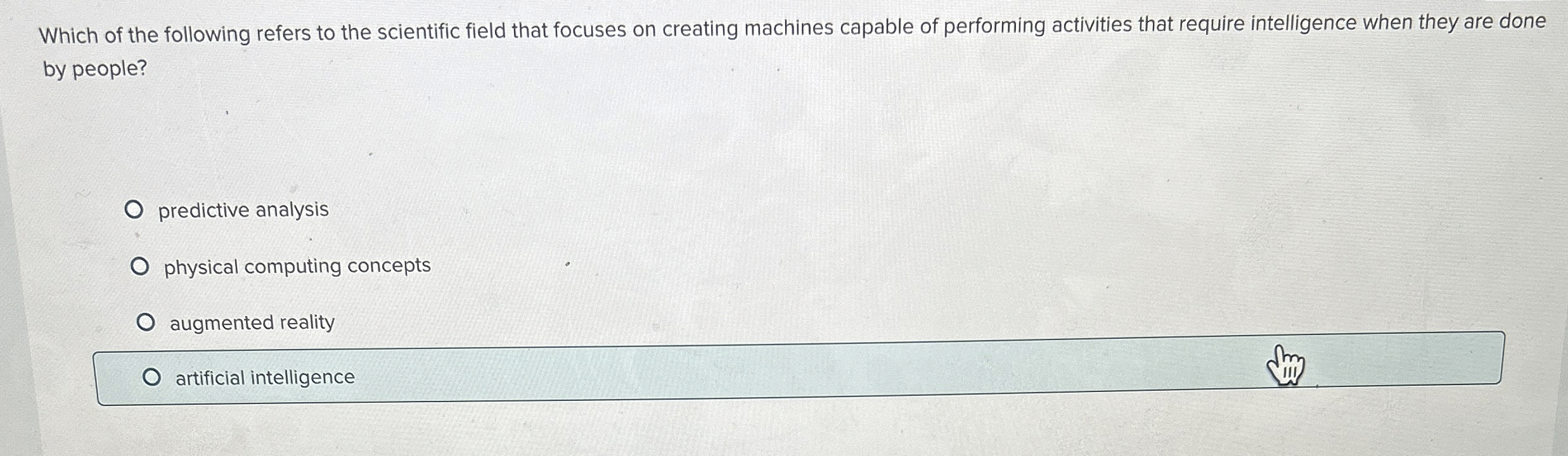 Which of the following refers to the scientific