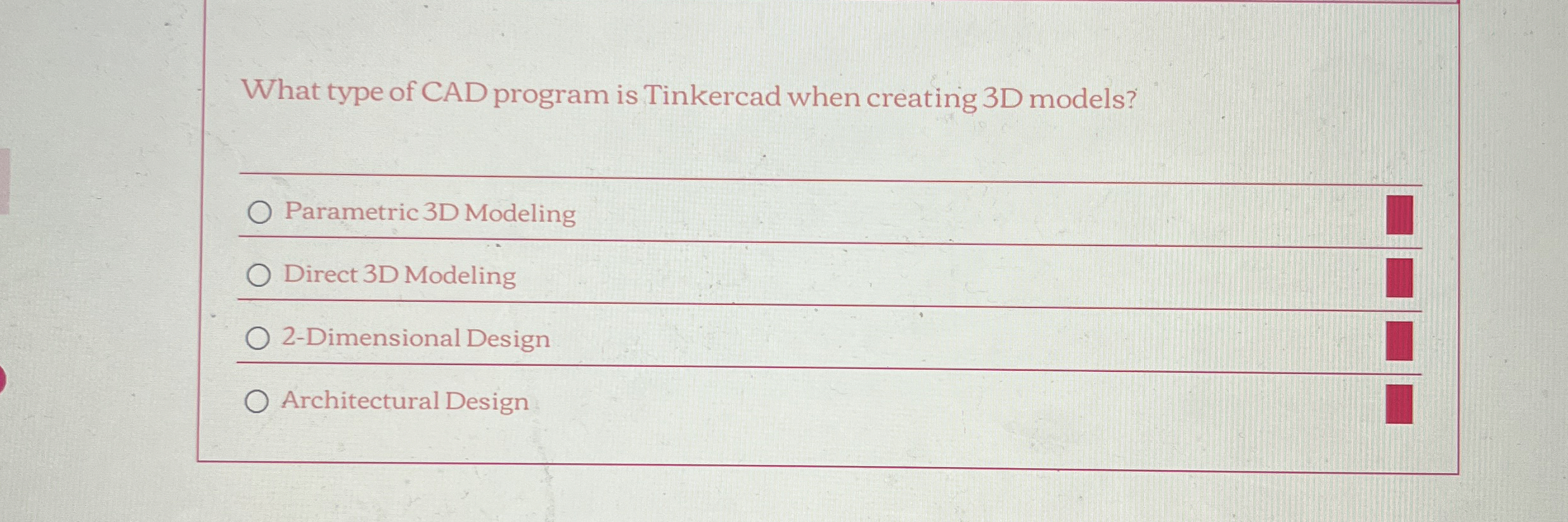 What type of CAD program is Tinkercad when
