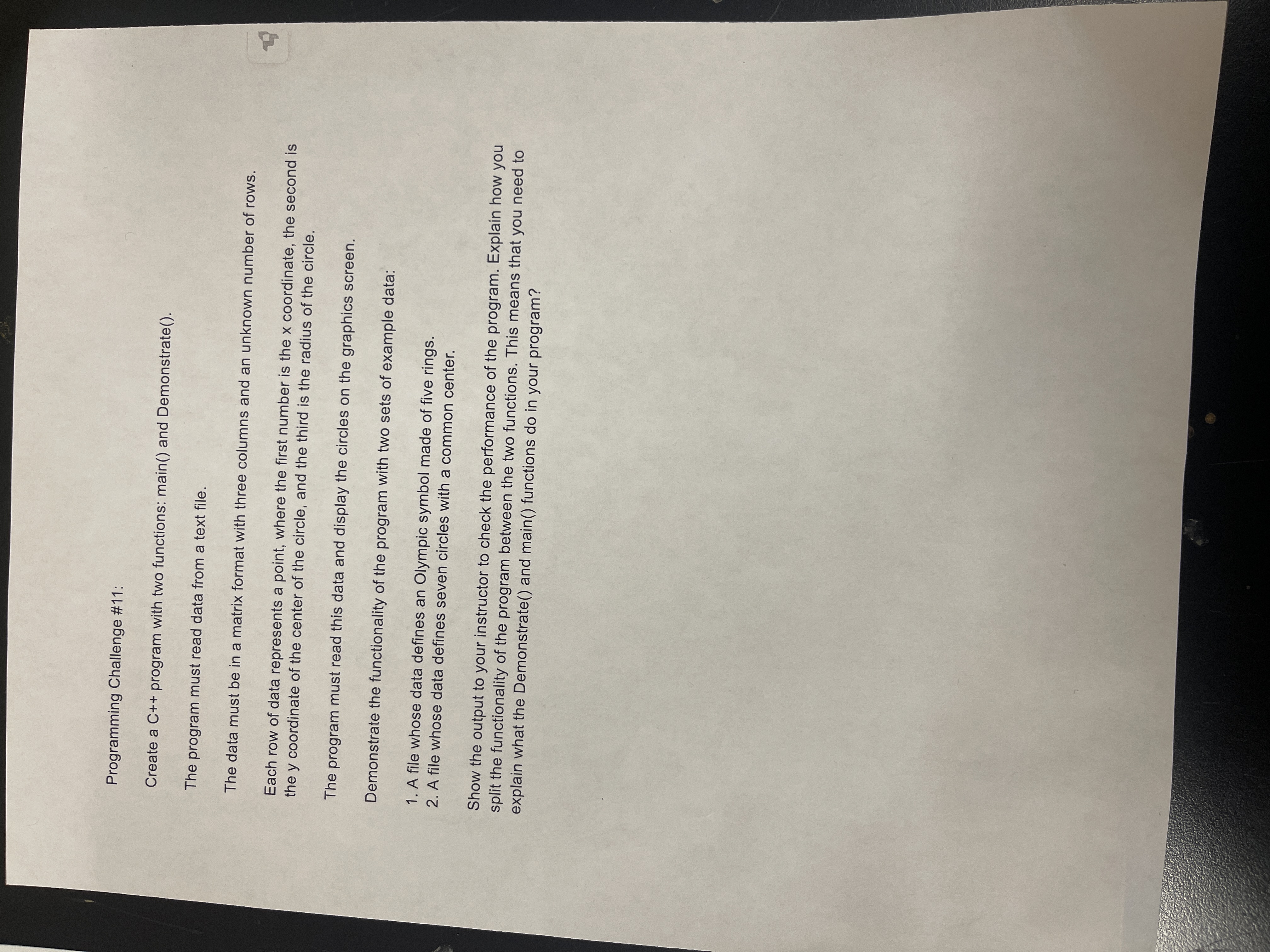 Programming Challenge # 1 1 : Create a C + +