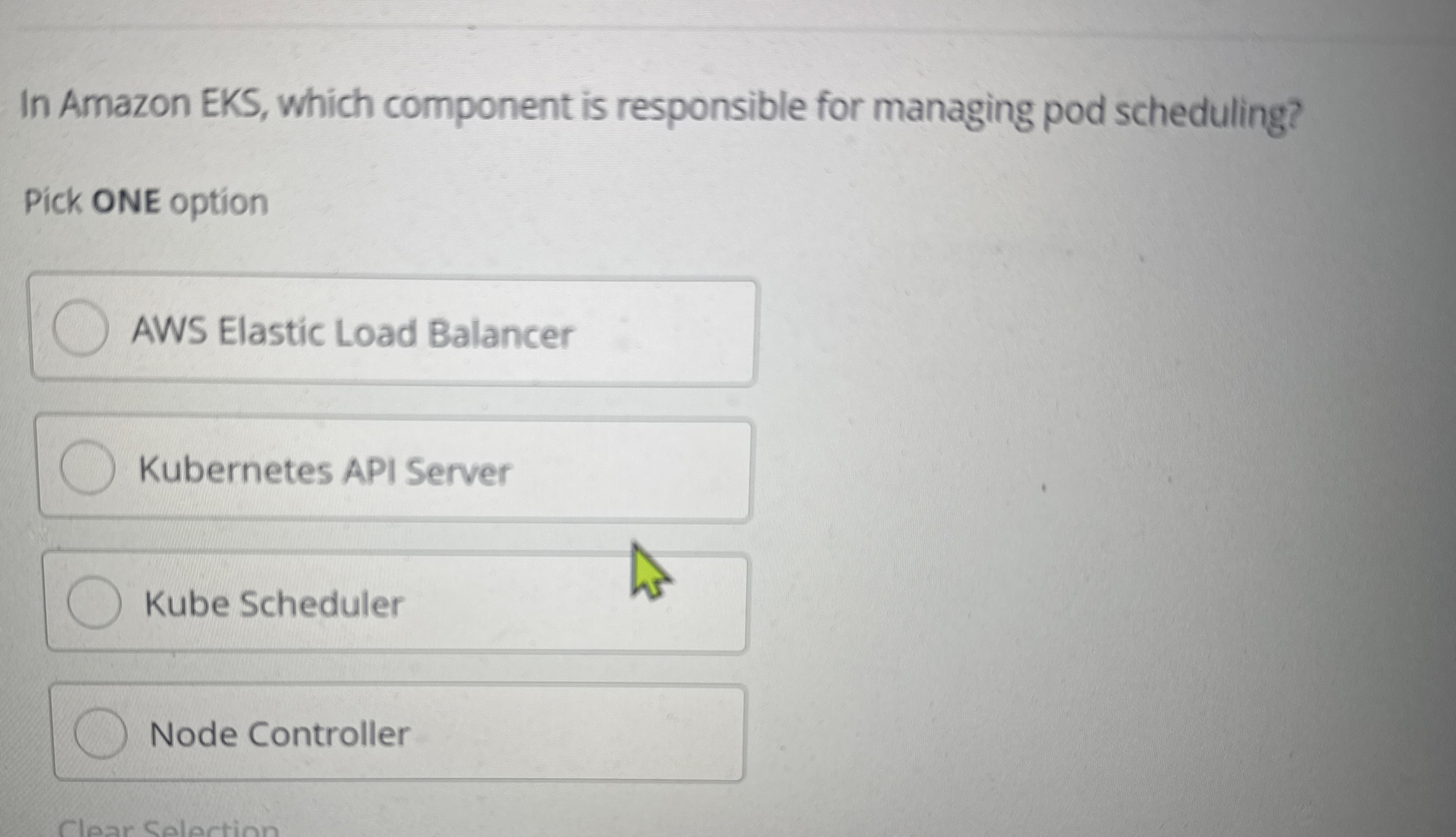 In Amazon EKS, which component is responsible for