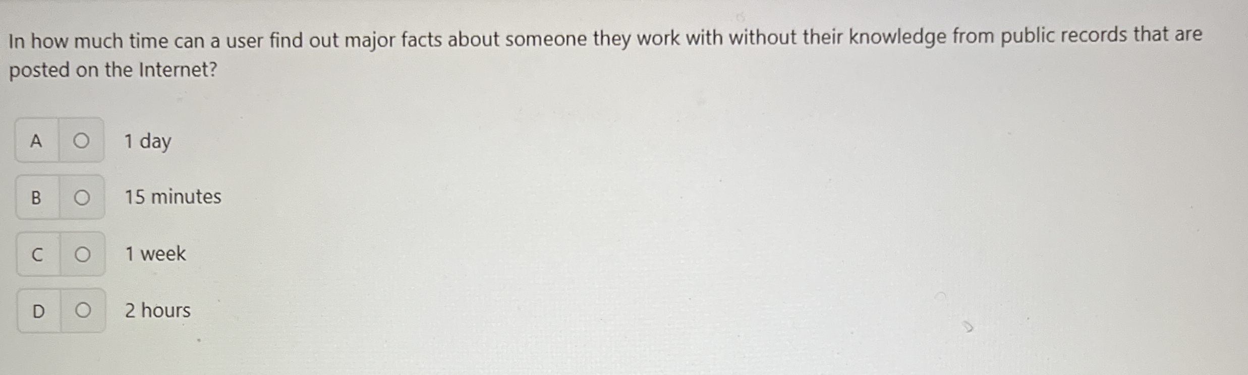 In how much time can a user find out major facts