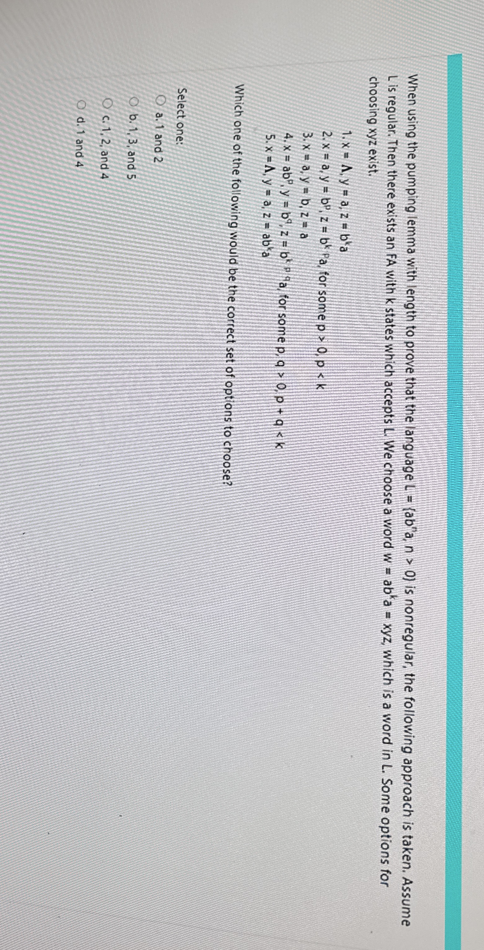 When using the pumping lemma with length to prove