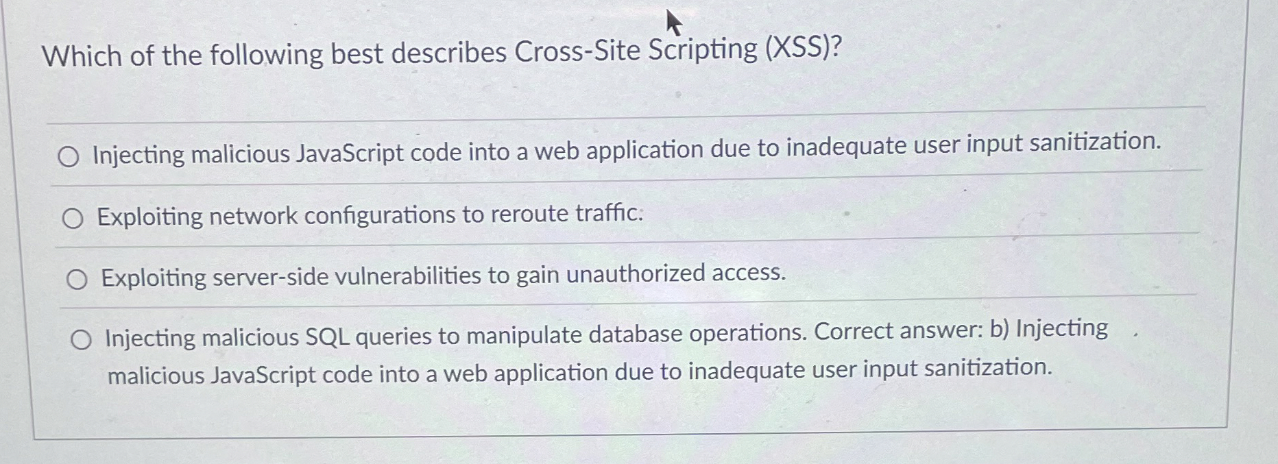 Which of the following best describes Cross -