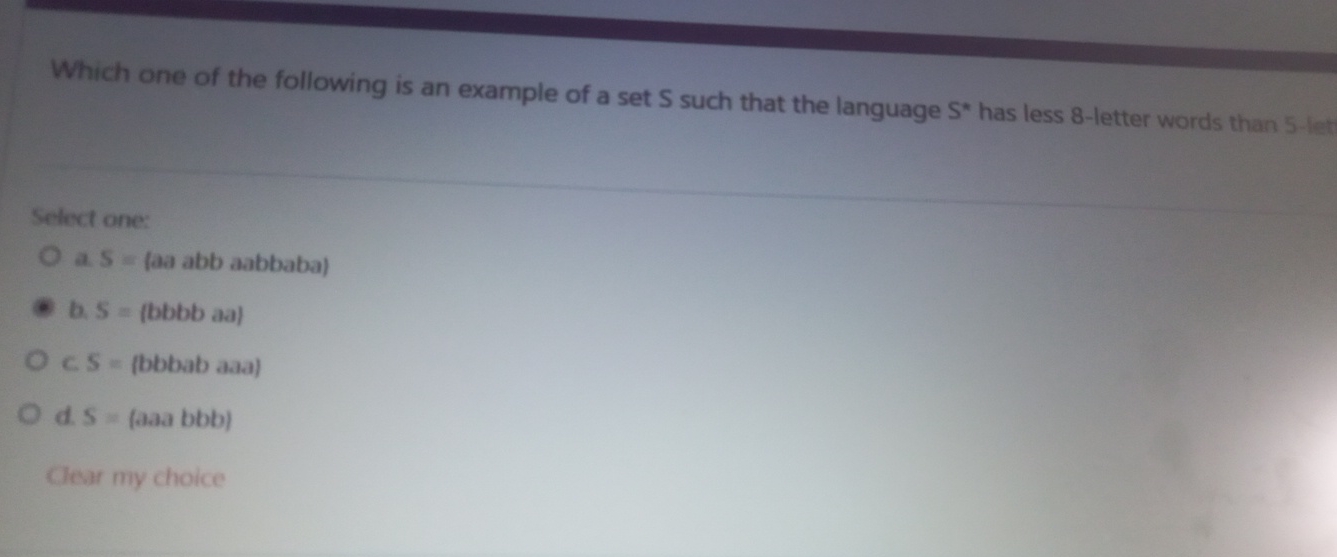 Which one of the following is an example of a set