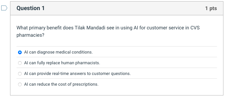 Question 1 What primary benefit does Tilak