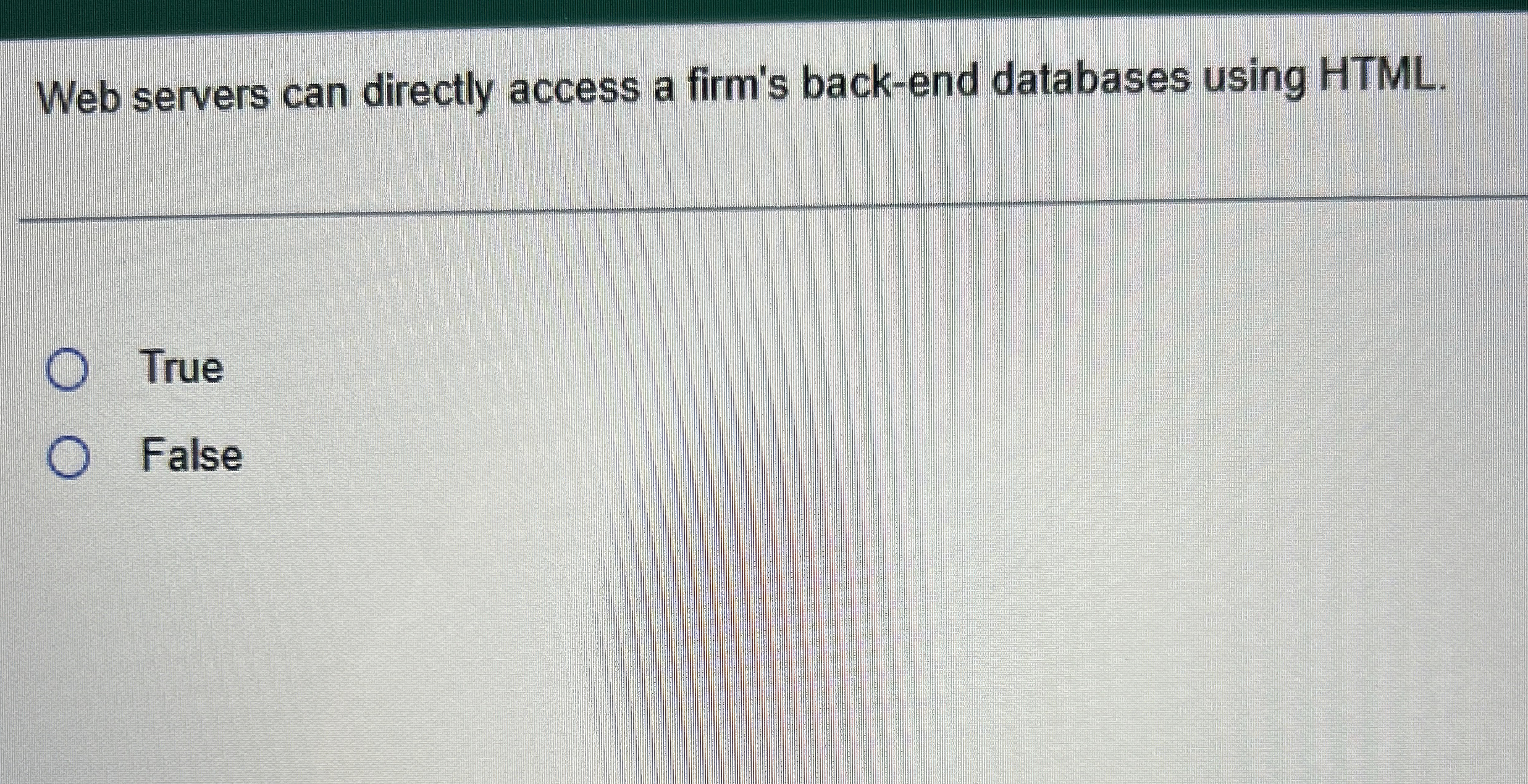 Web servers can directly access a firm's back -