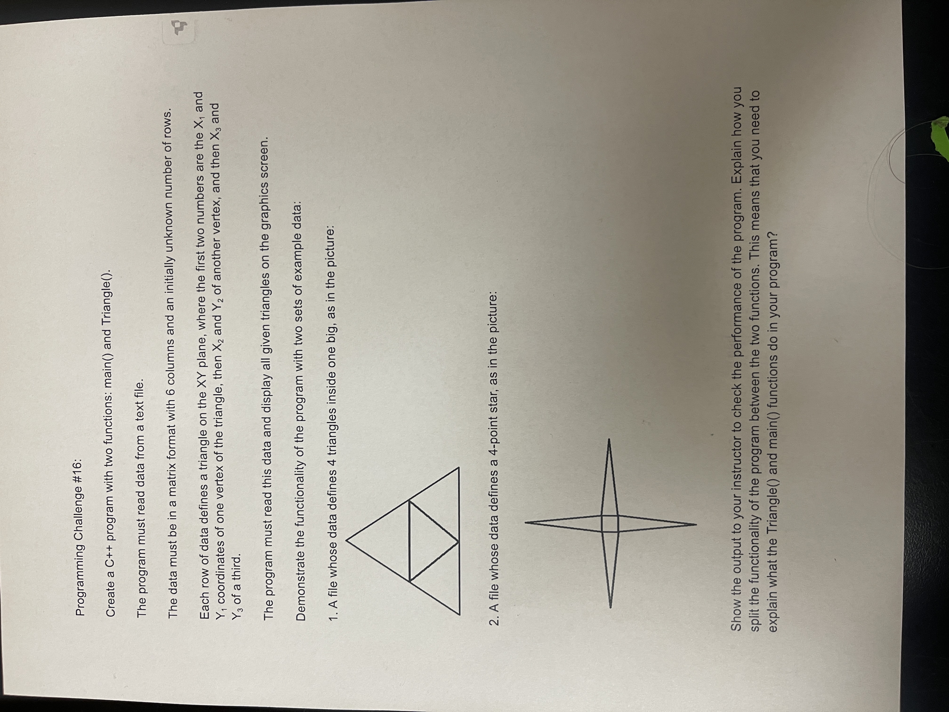 Programming Challenge # 1 6 : Create a C + +