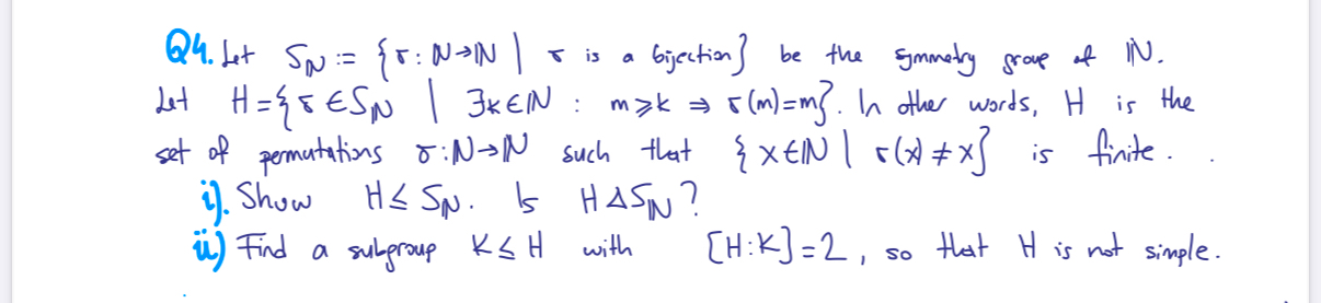 Q 4 . Let is a bijection