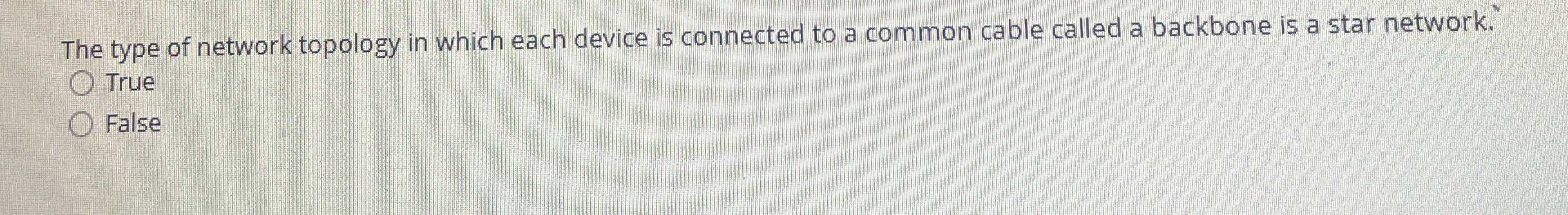 The type of network topology in which each device