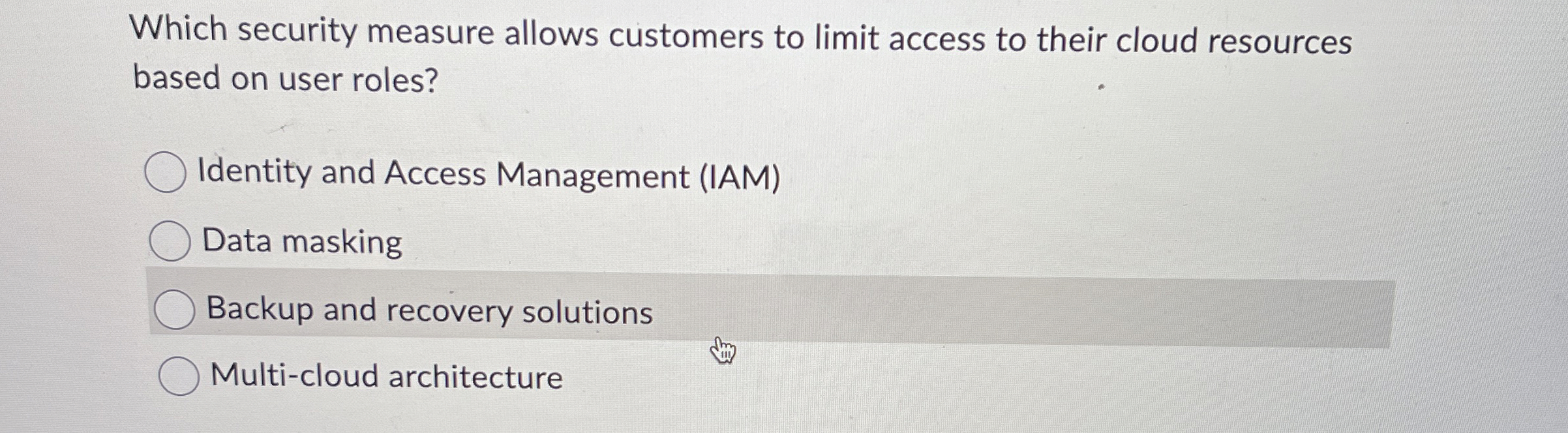 Which security measure allows customers to limit