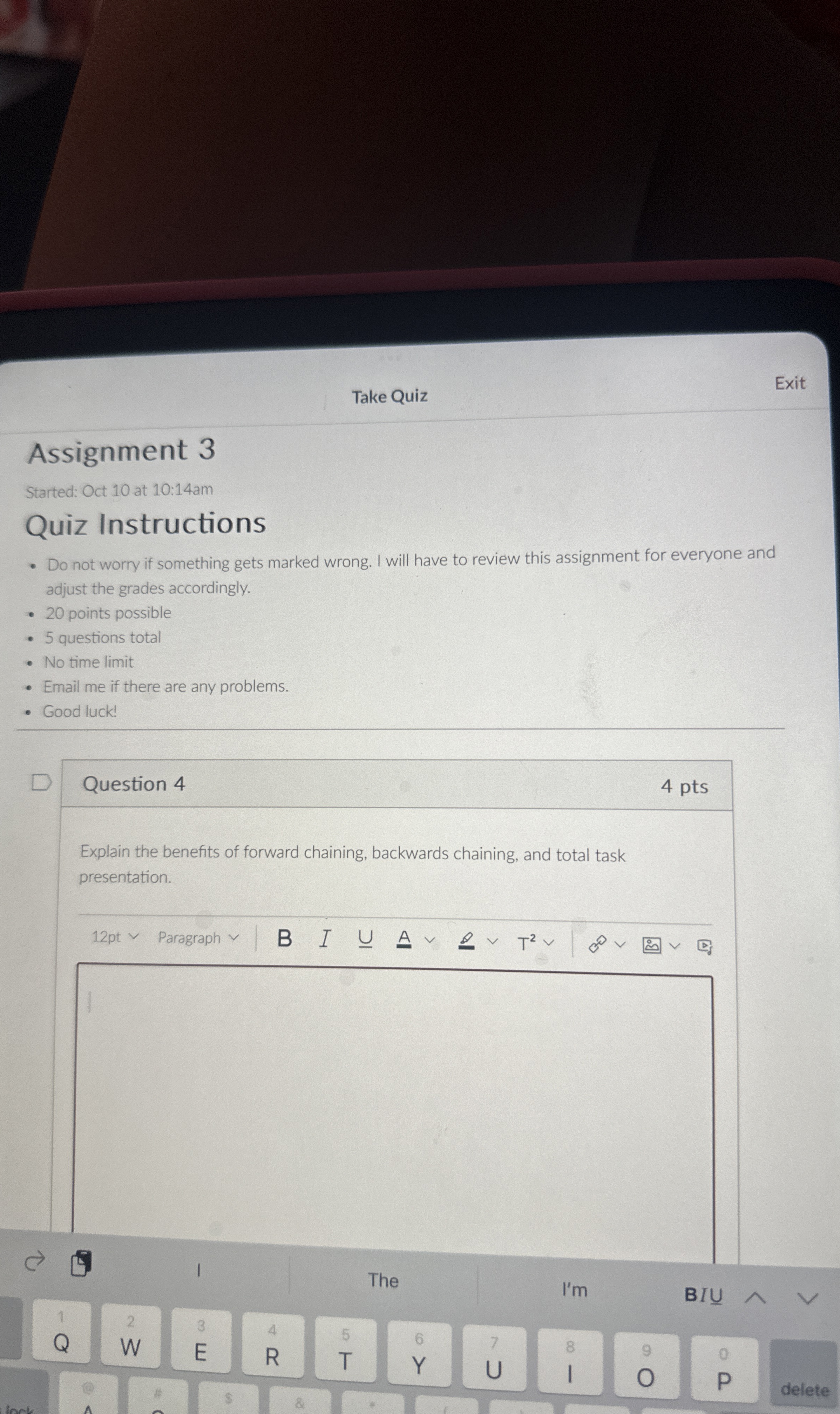 Question 4 Explain the benefits of forward