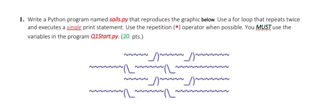 Write a Python program named sails.py that