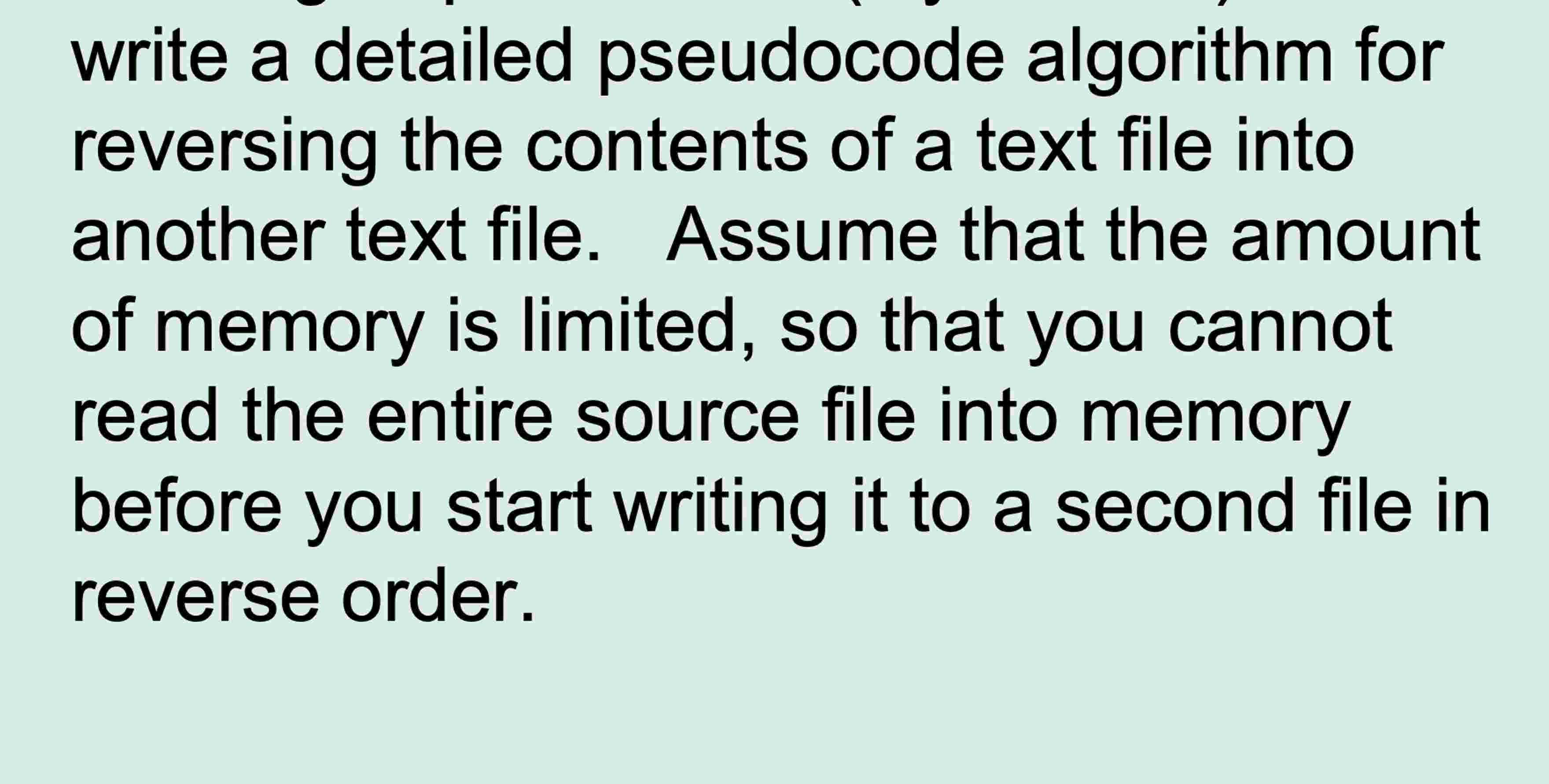 write a detailed pseudocode algorithm for