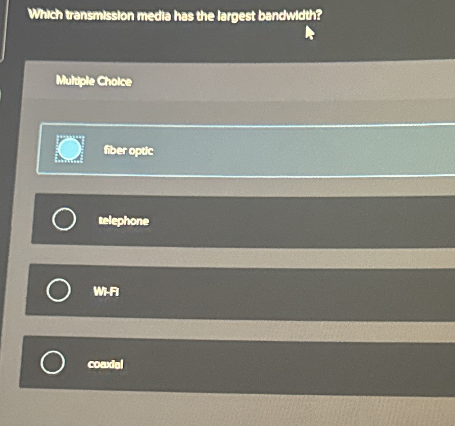 Which transmisston media has the largest