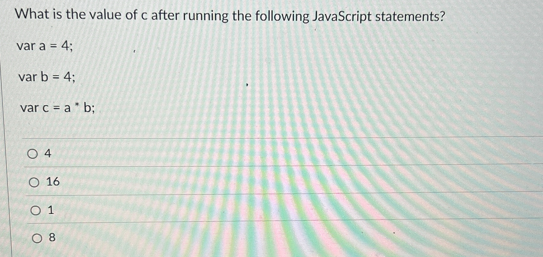 What is the value of c after running the