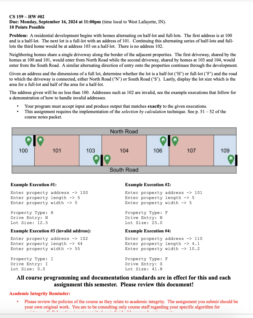 Problem: A residential development begins with