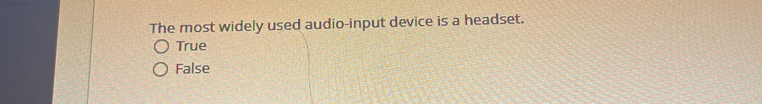 The most widely used audio - input device is a