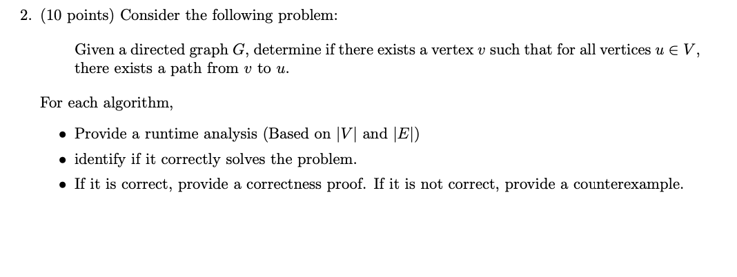 ( 1 0 points ) Consider the following problem: