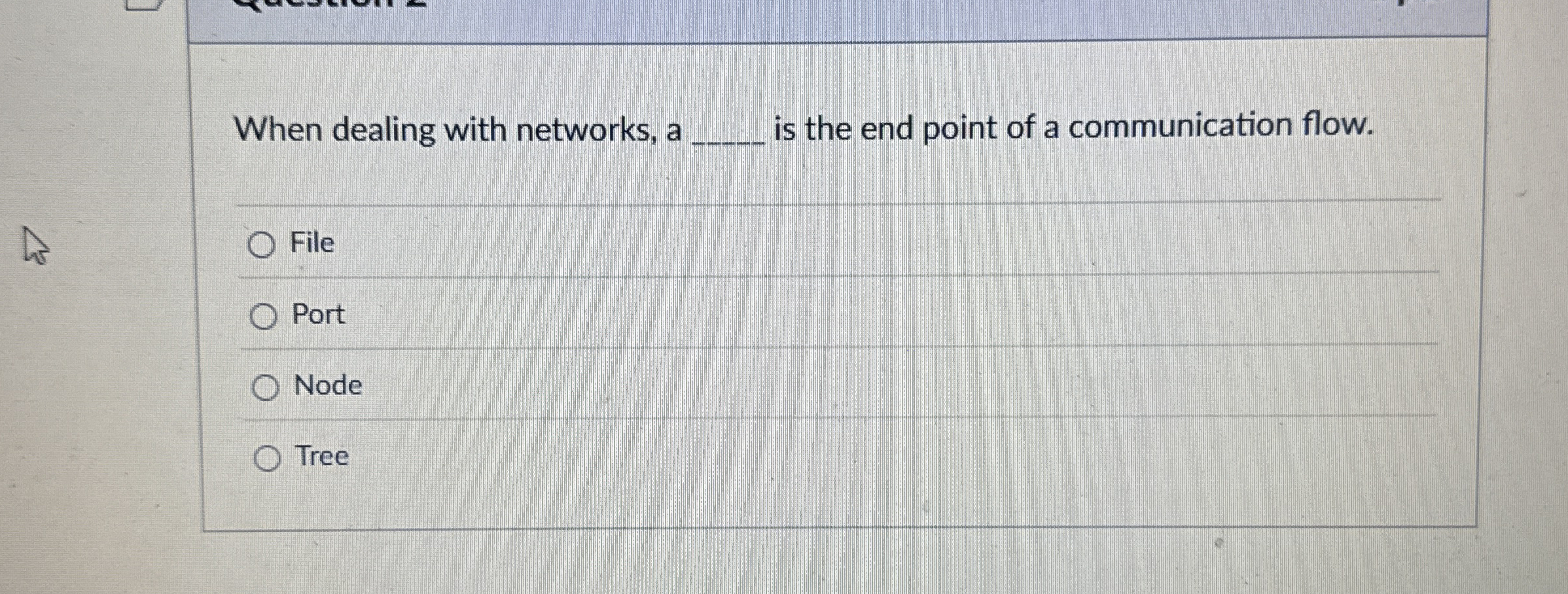 When dealing with networks, a q , is the end