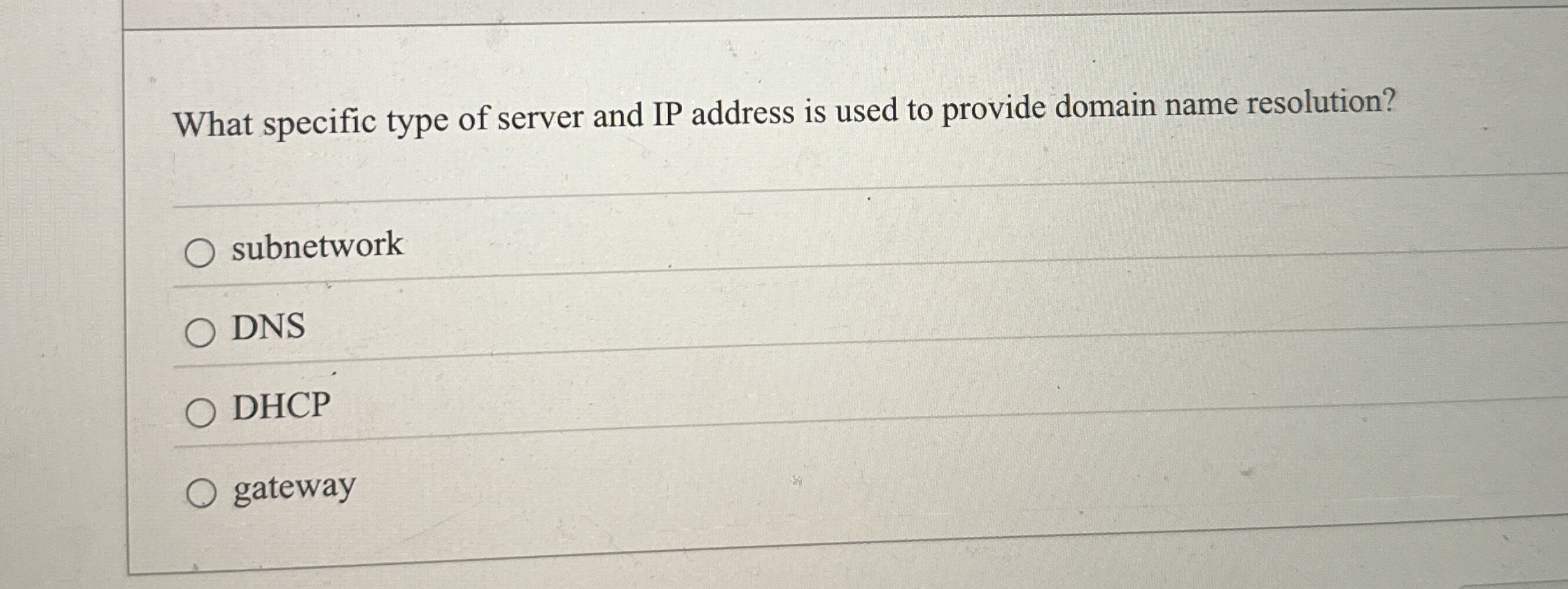 What specific type of server and IP address is