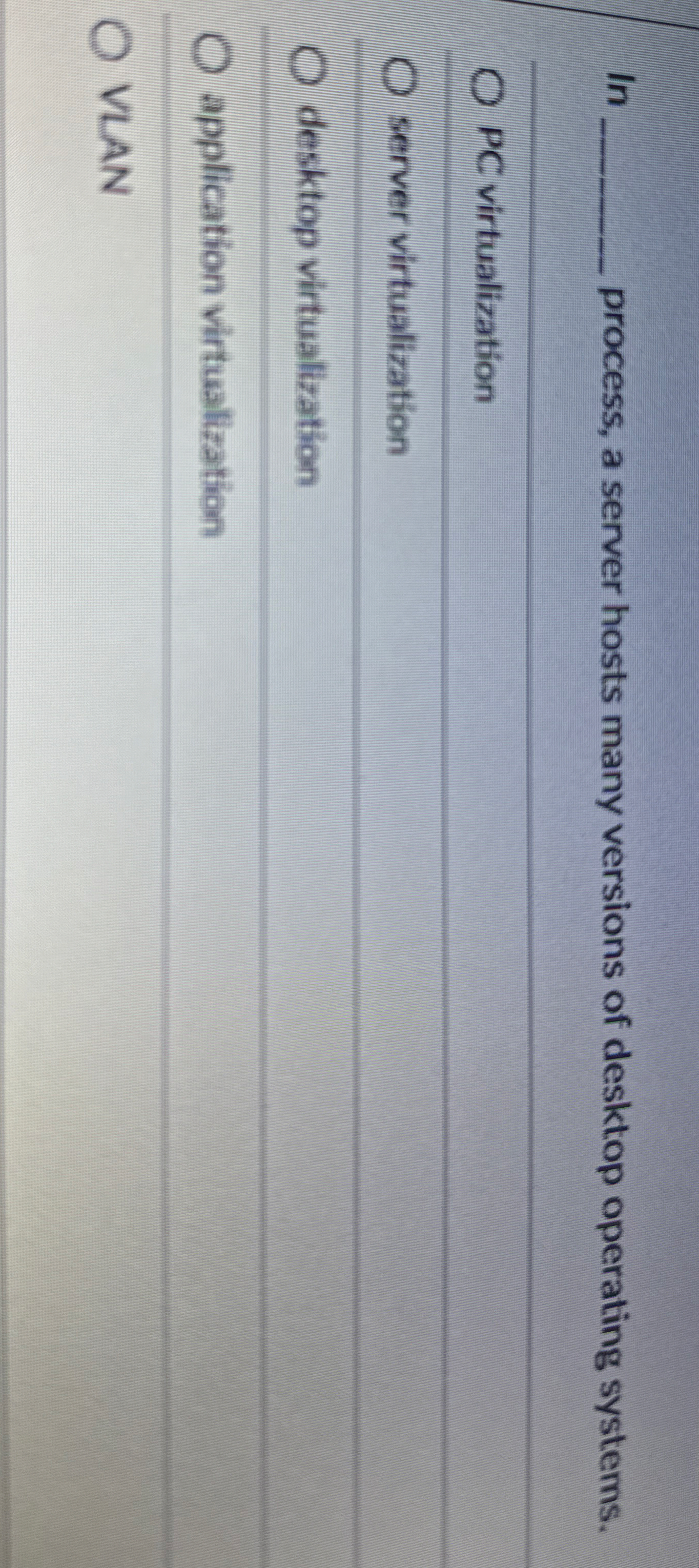 In process, a server hosts many versions of