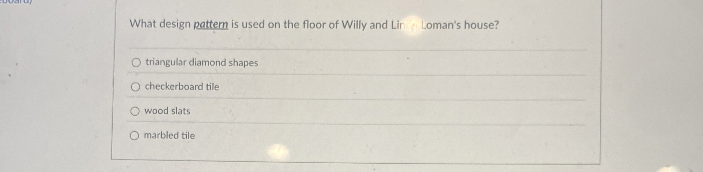 What design pattern is used on the floor of Willy