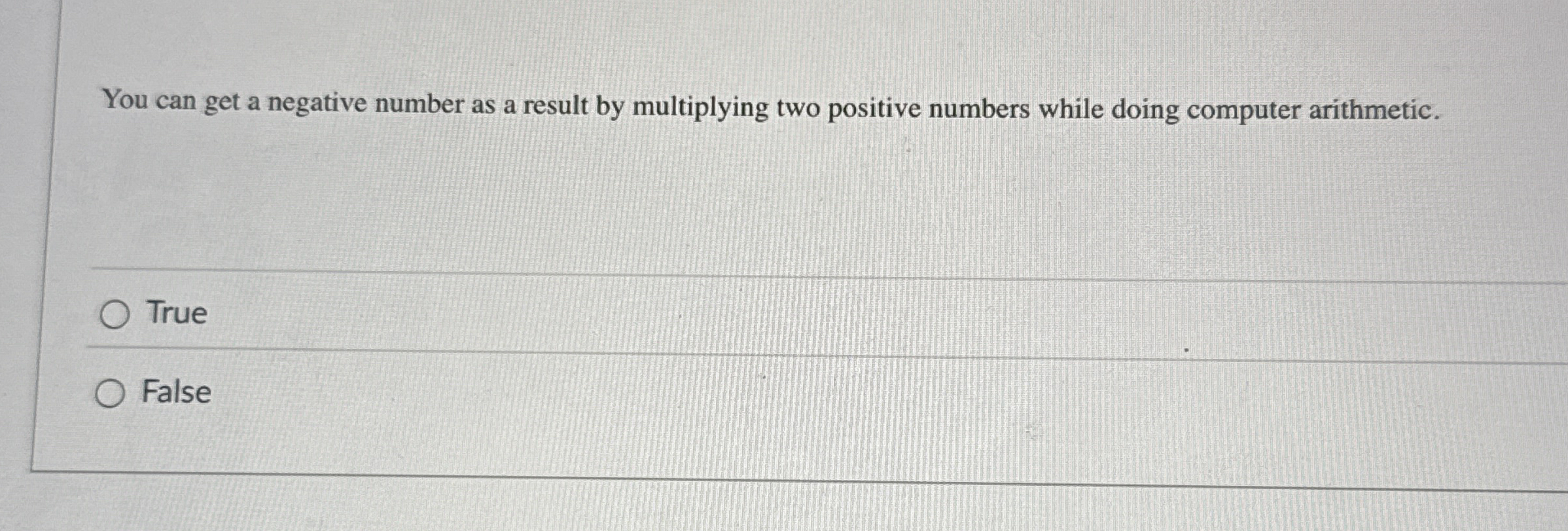 You can get a negative number as a result by