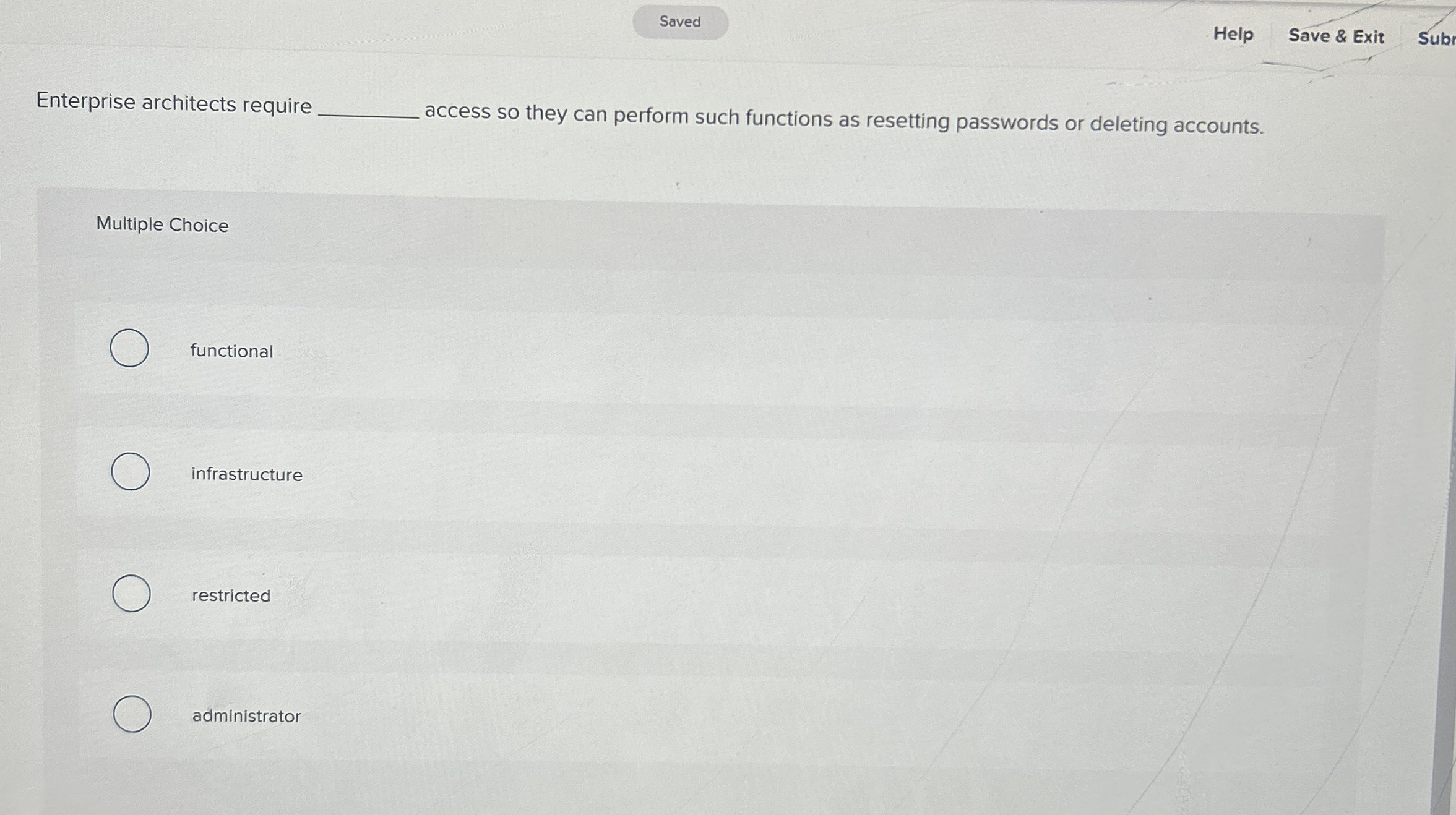 Help Save & Exit Subr Enterprise architects