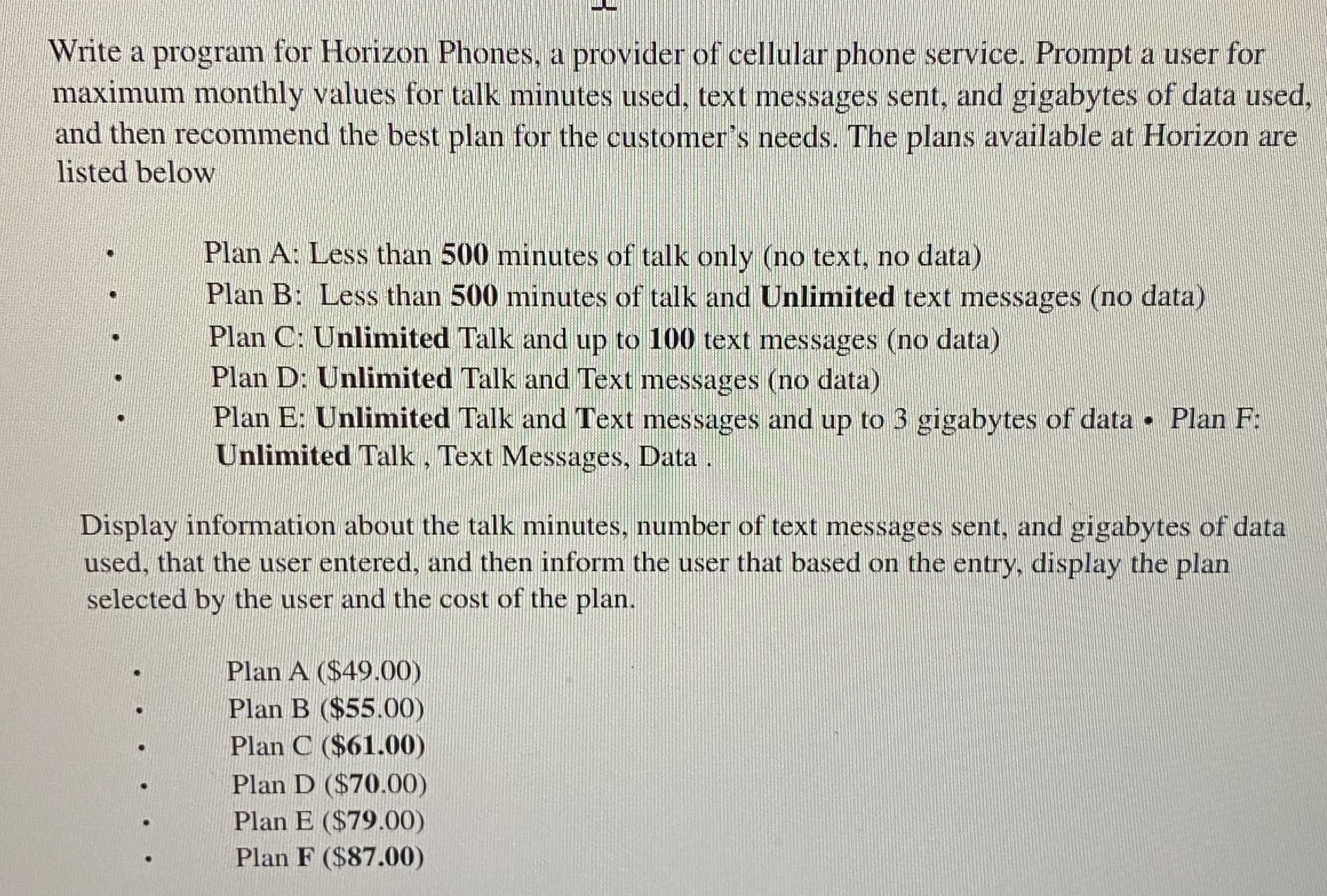 Please use Java for code. Thank you! Write a