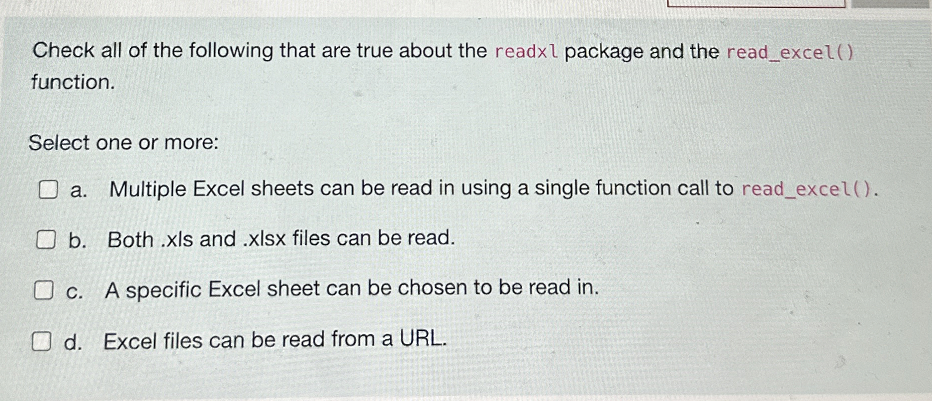 Check all of the following that are true about