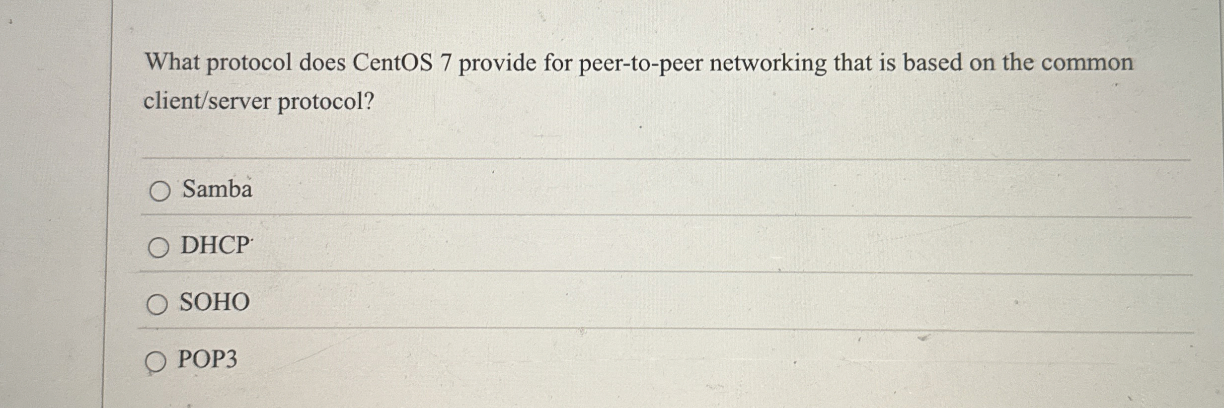 What protocol does CentOS 7 provide for peer - to