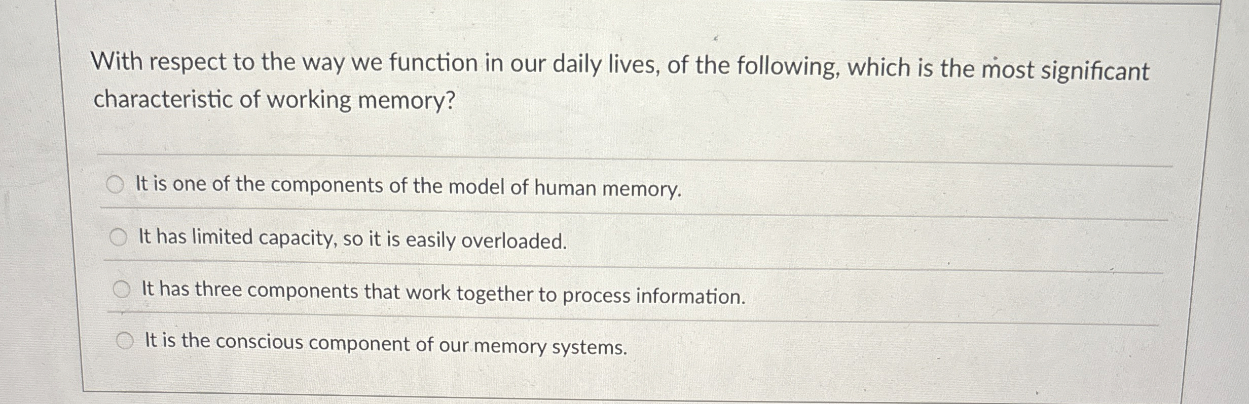 With respect to the way we function in our daily