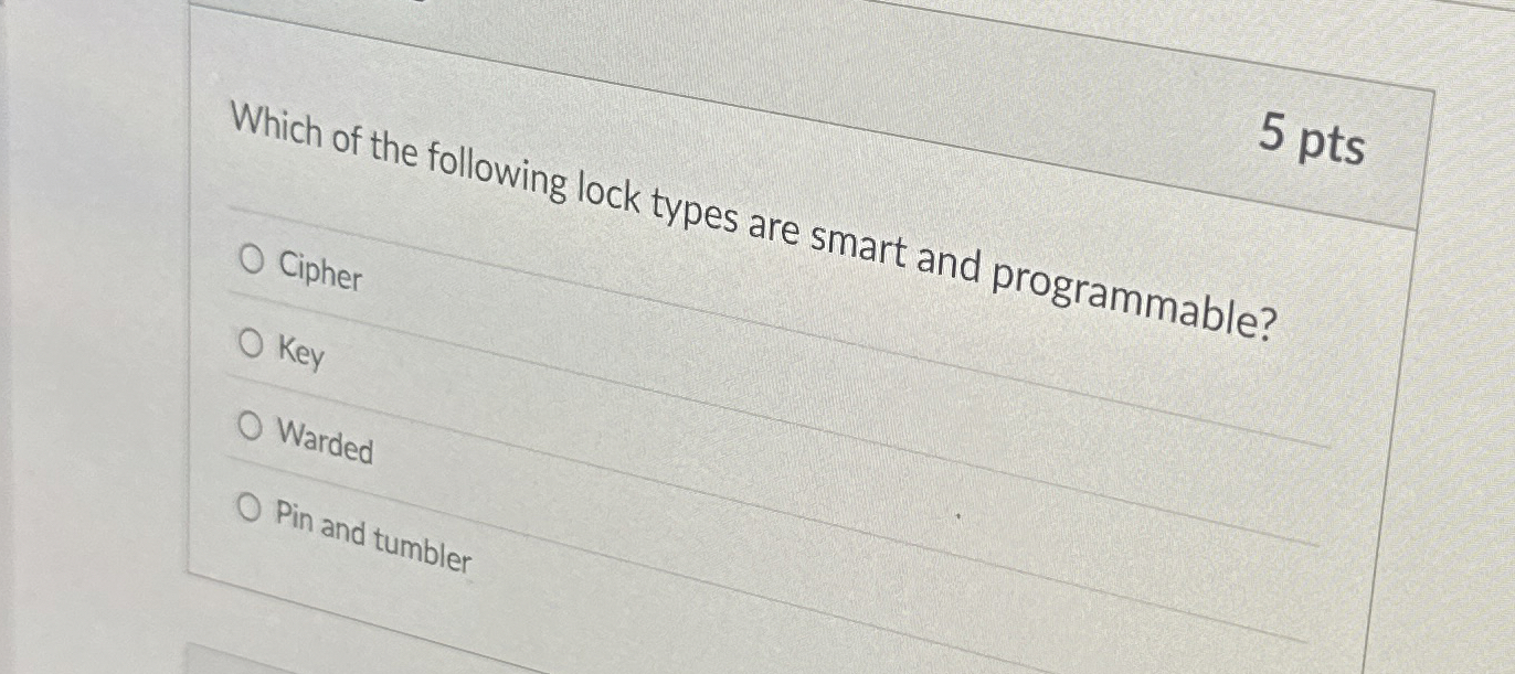 Which of the following lock types are smart and